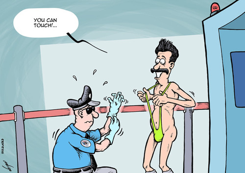 Airport security terror By rodrigo | Politics Cartoon | TOONPOOL