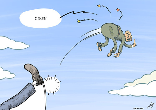 Cartoon: Mubarak quits (medium) by rodrigo tagged egypt,hosni,mubarak,protest,rally,revolution,millions,democracy,mummy