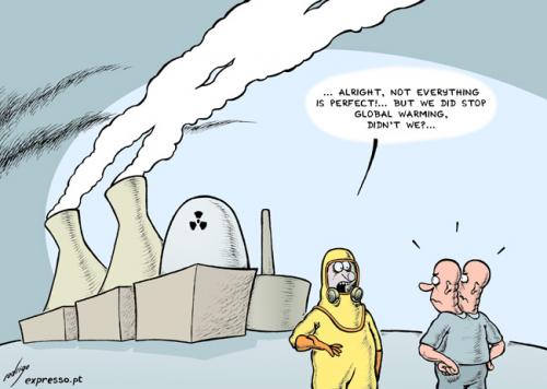 Cartoon: Nuclear is good for you (medium) by rodrigo tagged nuclear,energy,power,plant,global,warming
