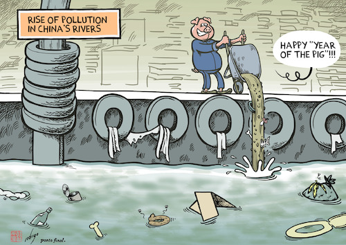 Porkllution By rodrigo | Politics Cartoon | TOONPOOL