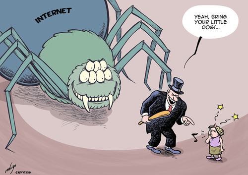 Social networks defend consumers By rodrigo | Business Cartoon | TOONPOOL