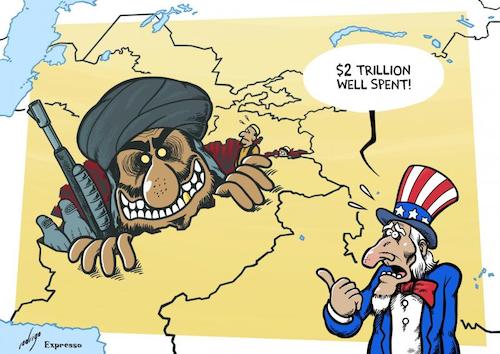 Cartoon: Talibye (medium) by rodrigo tagged usa,afghanistan,war,taliban,defence,extremism,women,burka,international,politics,economy,society,religion,islam,muslim,army,withdrawal,american,military,insurgents,security,sharia,islamic,law,terror,attacks,terrorism,biden,troops,chaos,corruption,al,qaeda,shiite