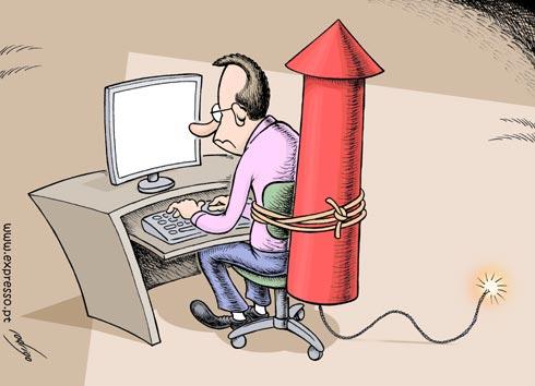 Cartoon: Temporary work (medium) by rodrigo tagged temporary,work,unemployment,economy,employee,employer