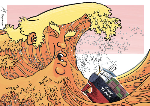 Image result for trump trade cartoon