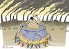 Cartoon: Boiling inequality (small) by rodrigo tagged climate,economy,environment,heat,climatechange,global,globalwarming,poor,rich,inequality,world,international,politics,science,society,finance,business,social,poverty