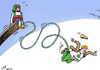 Cartoon: Crisis jumping (small) by rodrigo tagged crisis,ireland,portugal,eu,european,union,europe,recession,bungee,jumping,debt,bailout
