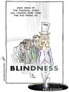 Cartoon: Financial Blindness (small) by rodrigo tagged crisis,economy,financial,wall,street,nasdaq,dow,jones,blindness,movie,saramago