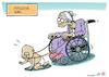 Cartoon: Generational burden (small) by rodrigo tagged society,aging,ageing,population,globe,world,nation,unitednations,un,global,age,elderly,retirement,young,youth,generation,babyboomers,social,pension,international,politics