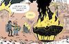 Cartoon: Heating up tensions (small) by rodrigo tagged climate,scientists,heat,summer,global,globalwarming,planet,france,tensions,riots,paris,police,violence,protests,international,politics,society,racism
