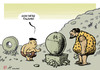 Cartoon: Koreolithic (small) by rodrigo tagged north,korea,kim,jong,un,hbomb,hydrogen,bomb,nuclear,war,warfare,weapon