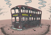 Cartoon: London after the riots (small) by rodrigo tagged london,riots,england,uk,bus,tottenham,austerity,hooliganism,violence,crisis