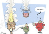 Cartoon: North Korean rockets (small) by rodrigo tagged north,korea,pyongyang,rocket,nuclear,tests,war,kim,jong,un,china,usa,us,uncle,sam