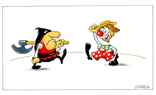 Cartoon: Without fear (medium) by Svetlin Stefanov tagged svetlin