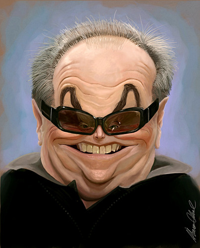 Cartoon: jack nicholson (medium) by alvarocabral tagged caricature,caricatura