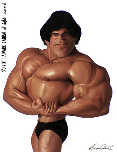 Cartoon: Lou  Ferrigno (medium) by alvarocabral tagged caricature