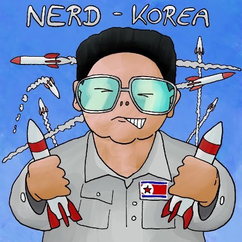 Cartoon: Nerd - Korea (medium) by Rainer Demattio tagged kim,jong,il,nerd,nordkorea,raketen,rocket,north,korea
