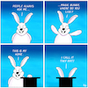 Cartoon: Magic Bunny (small) by Yavou tagged magic,bunny,kaninchen,mümmelmann,zauberhut,häschen,magie,tiny,hat,comic,comicstrip,yavou