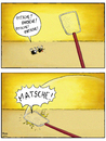 Cartoon: Pitsche! Patsche! (small) by Yavou tagged fliegen,fliegenklatsche,kartunz,cartoon,yavou,pitsche,patsche,insekten,tiere