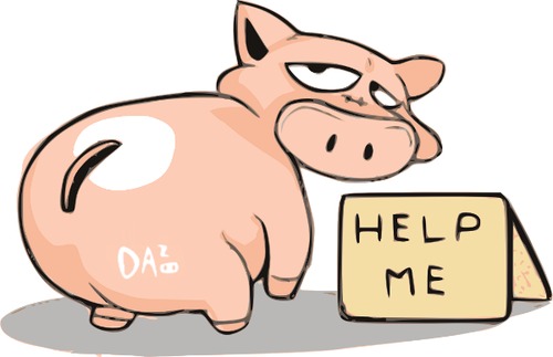 Cartoon: nuovi mendicanti (medium) by dan8 tagged crisi,vignetta,satira,economia,spread,salvadenaio