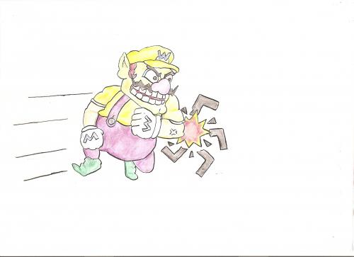 Cartoon: Antifascist Wario (medium) by bauerfreshskco tagged antifaschist,wario,antirassistisch