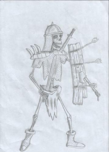 Cartoon: Skelleton Knight (medium) by bauerfreshskco tagged skelett,skelettritter,skelleton,knight