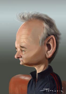 Cartoon: Bill Murray (medium) by sinisap tagged caricature