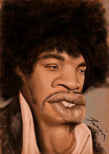 Jimmy Hendrix By sinisap | Famous People Cartoon | TOONPOOL