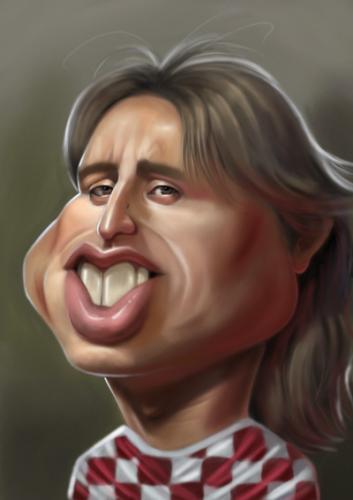 Cartoon: Luka Modric (medium) by sinisap tagged luka,modric,caricature