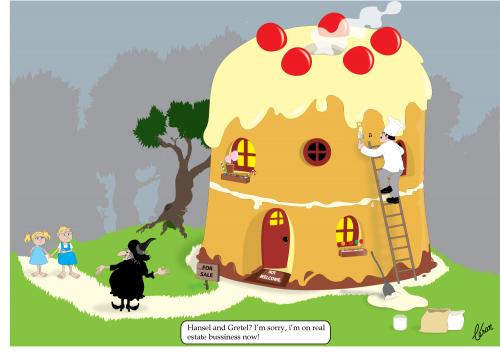 Cartoon: Hansel e Gretel unemployed (medium) by besereno tagged hansel,and,gretel