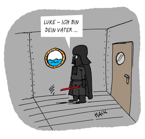 Cartoon: Vatertag (medium) by ichglaubeshackt tagged starwars,luke,darthvader,vater,vatertag