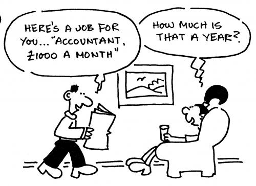 Cartoon: accounting (medium) by Flantoons tagged accounts,accountant,business,office,boss,manager,money,finance,profit,staff,employ,computer,it,pc,internet