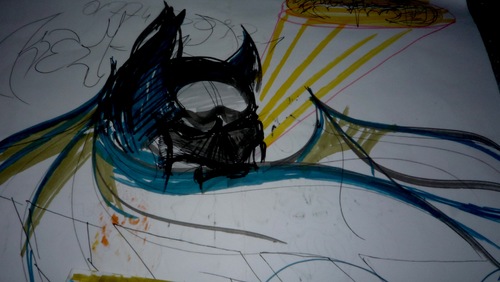 Cartoon: batman (medium) by kkkkk tagged sketch
