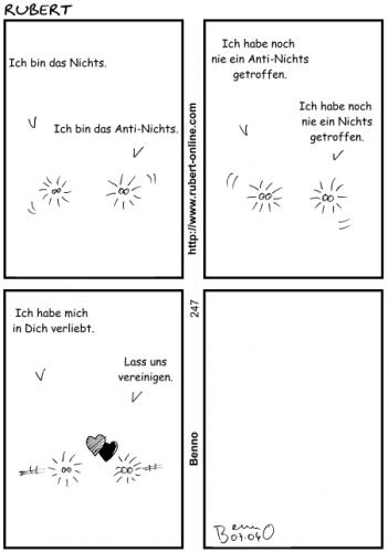 Cartoon: Vereinigung (medium) by benno tagged nichts,antinichts,liebe
