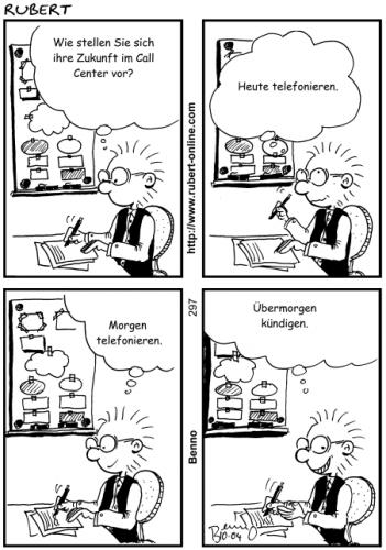 Cartoon: Zukunft im Call Center (medium) by benno tagged call,center,karriere