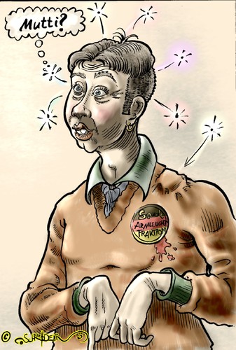 Cartoon: Mutti? (medium) by KritzelJo tagged muttertag