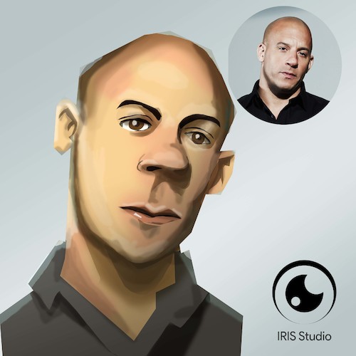 Cartoon: caricature of  Vin Diesel (medium) by Gamika tagged caricature,of,vin,diesel