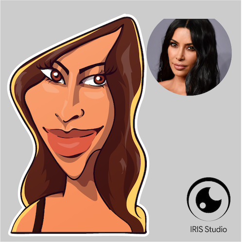 Cartoon: caricature of kim kardashian (medium) by Gamika tagged caricature,of,kim,kardashian