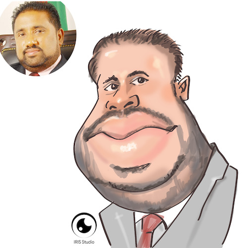 Cartoon: caricature of Rohitha Abeygunawa (medium) by Gamika tagged caricature,of,rohitha,abeygunawardena