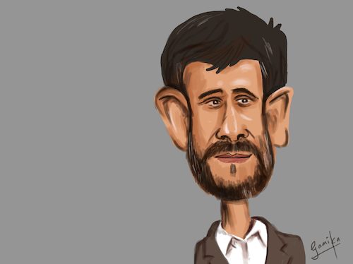 Cartoon: mohammad ahmadinejad Caricature (medium) by Gamika tagged caricature,political