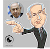 Cartoon: caricature of benjamin netanyahu (small) by Gamika tagged caricature,of,benjamin,netanyahu,prime,minister,israel