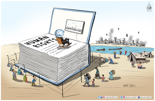 Cartoon: Human rights ! (medium) by Mikail Ciftci tagged human,right,december,10,un,mikail