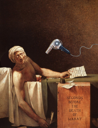 Cartoon: Seconds before Death of Marat (medium) by Kringe tagged marat,david,death,murder