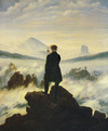 Cartoon: Smartphone über dem Nebelmeer (small) by Kringe tagged smartphone,caspardavidfriedrich,romantik,nebelmeer