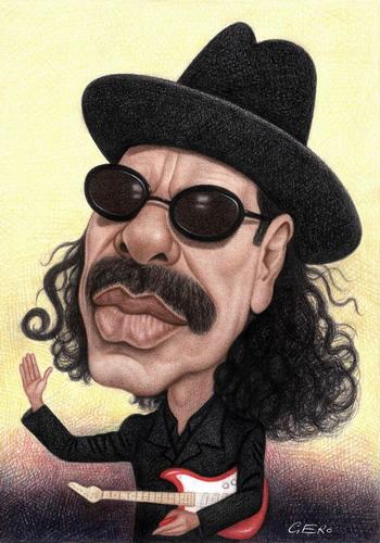 Cartoon: Carlos Santana (medium) by Gero tagged caricature