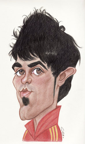 Cartoon: David Villa (medium) by Gero tagged caricature