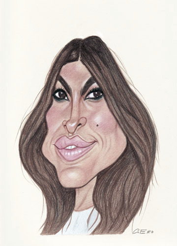 Cartoon: Eva Mendes (medium) by Gero tagged caricature