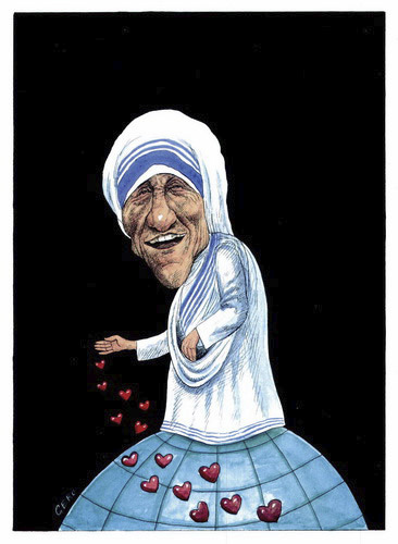 Cartoon: Mother Teresa (medium) by Gero tagged caricature