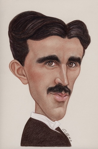 Cartoon: Nikola Tesla (medium) by Gero tagged caricature