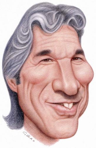 Cartoon: Richard Gere (medium) by Gero tagged caricature