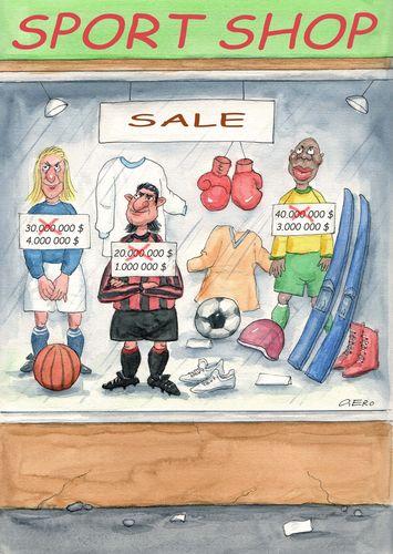 Cartoon: Sport shop (medium) by Gero tagged cartoon